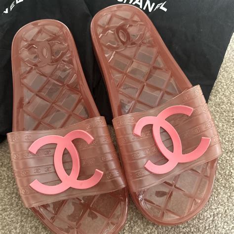 chanel mules with pearl|chanel jelly pool slides.